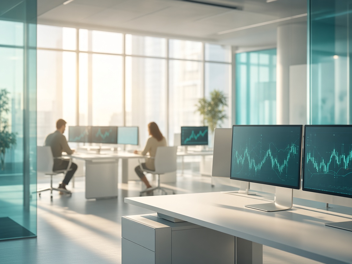 Die Produkt- und Supportteams von Essorélance arbeiten gemeinsam in einem hellen, modernen Büro